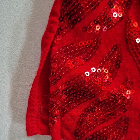 Cathy Daniels Scarlet Sequin Blouse - Picture 4 of 5